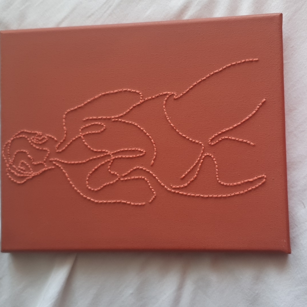 Hand embroidered painting